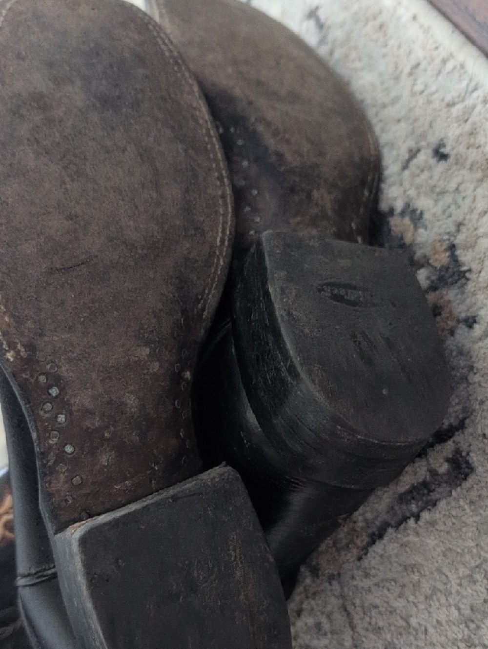 Black Leather Lucchese 2000 Cowboy Boots - Picture 7 of 10